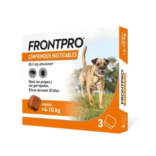 Frontpro Chiens 4-10kg Chew M 3 Comprimés À Croquer 3 Frontpro Chiens 4-10kg Chew M 3 Comprimés À Croquer