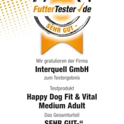 Happy Dog Fit & Vital Medium Adult -Nourriture pour chien Soldes 06 FV MediumAdult Futtertest 636924df5a159 g