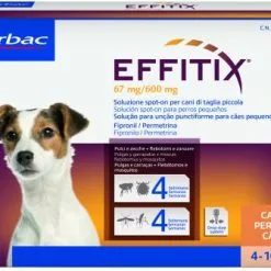 Virbac Effitix Spot On Antiparasitaire Et Moustiques Pour Chiens 4 à 10 Kg
