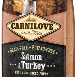 Carnilove Nourriture Naturelle Chiens Puppy Grande Race Saumon Et Dinde