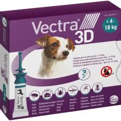 Vectra Pipettes Vermifuges 3D Pour Les Chiens De 4 à 10 Kg