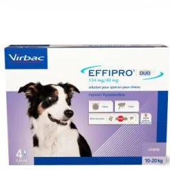Virbac Effipro Duo Spot On Antiparasitaire Pour Chiens De 10 à 20 Kg