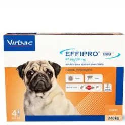 Virbac Effipro Duo Spot On Antiparasitaire Pour Chiens De 10 à 20 Kg
