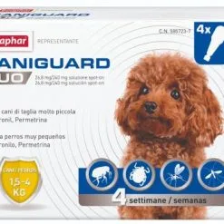 Beaphar Pipettes Duo Caniguard Pour Chiens De 1,4-4 Kg
