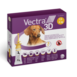 Vectra Pipettes 3D Pour Chiens De 1,5 à 4 Kg